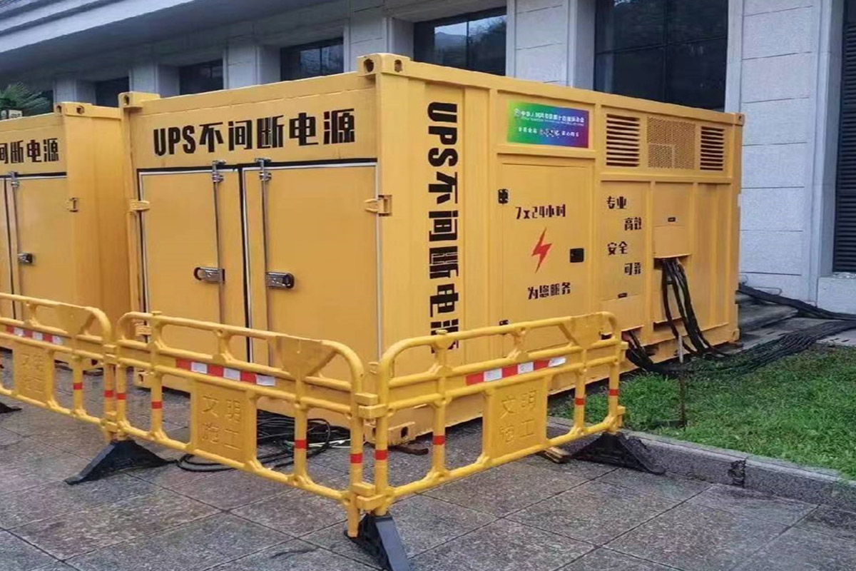 措美发电机租赁施工现场