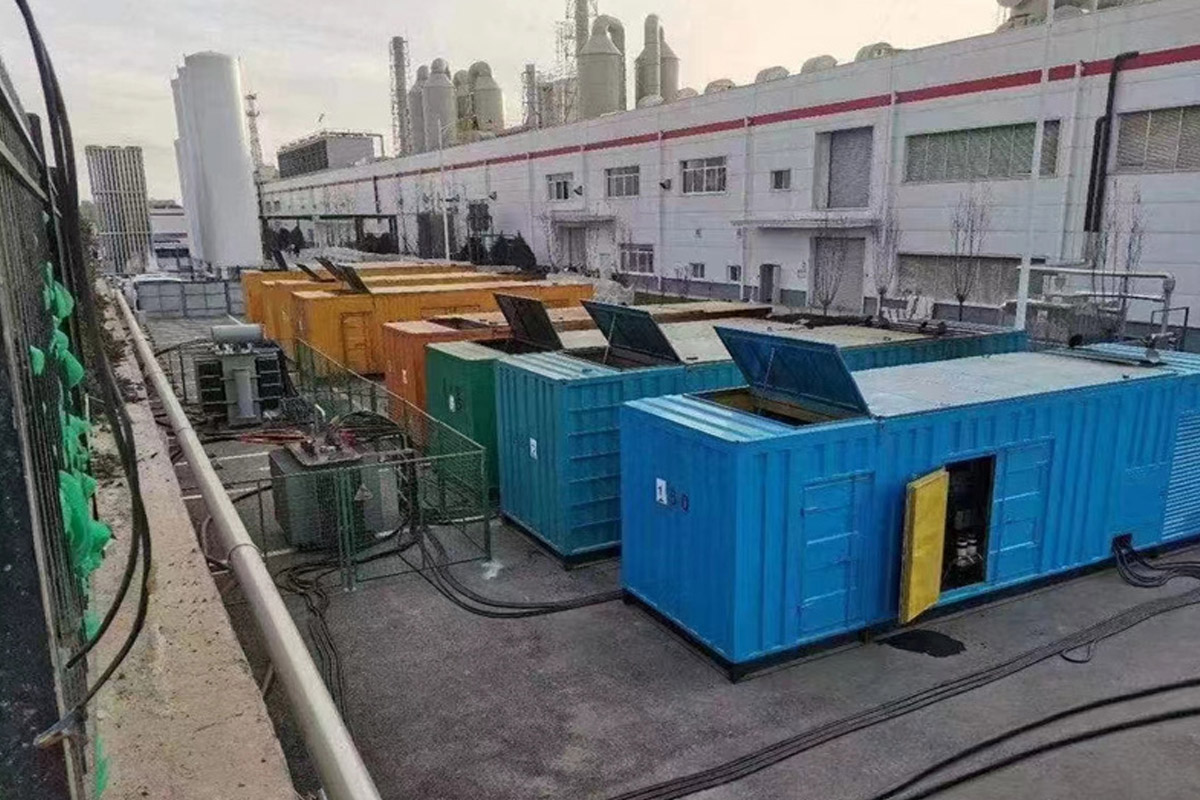 措美发电机租赁施工现场